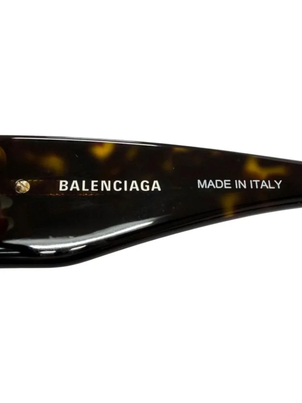 Balenciaga BB Logo Eyewear Sunglasses Brown Marble Gold 51